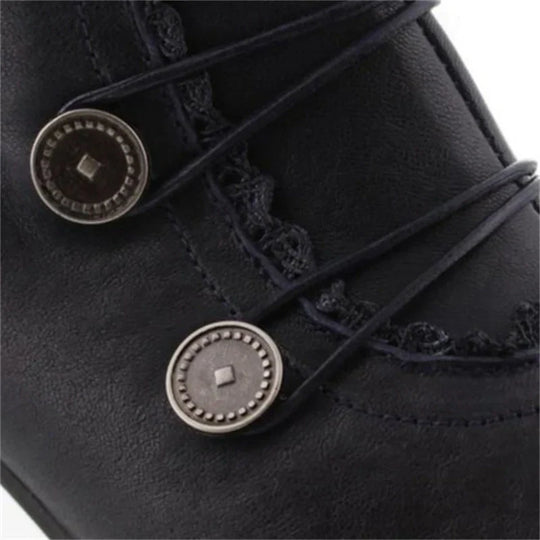 Damen Viktorianische Schnür-Stiefeletten mit Spitzenbesatz