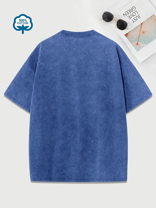 Baumwoll-T-Shirt mit Rundhalsausschnitt
