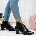 Glänzende Croco Print Stiefeletten