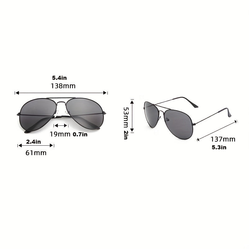 Klassische Aviator-Sonnenbrille mit Goldenem Rahmen für Damen