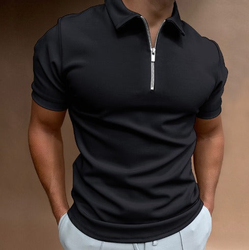 Zip-Up Polo-Shirt