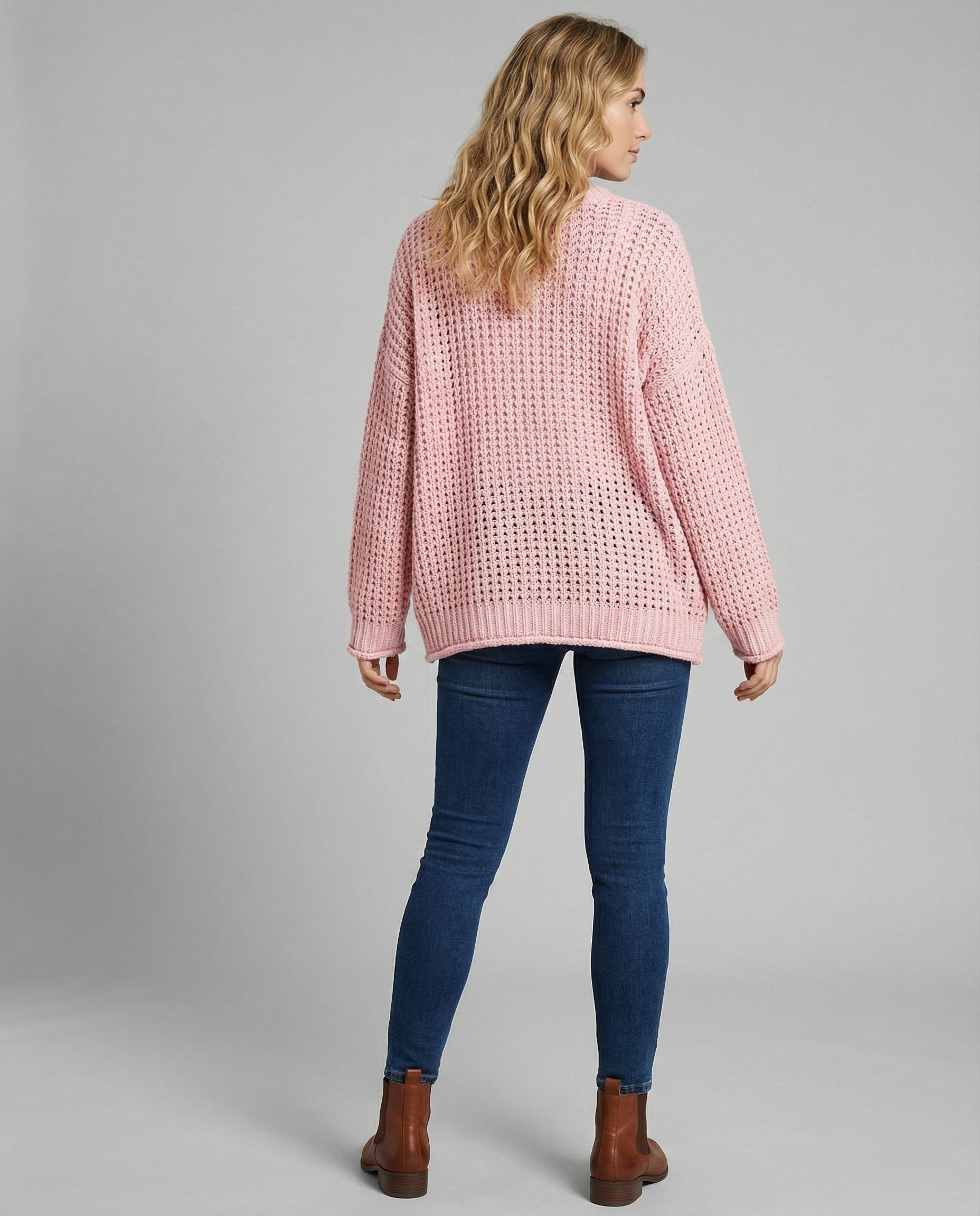 oversized Pullover mit V-Ausschnitt