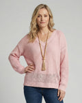 oversized Pullover mit V-Ausschnitt