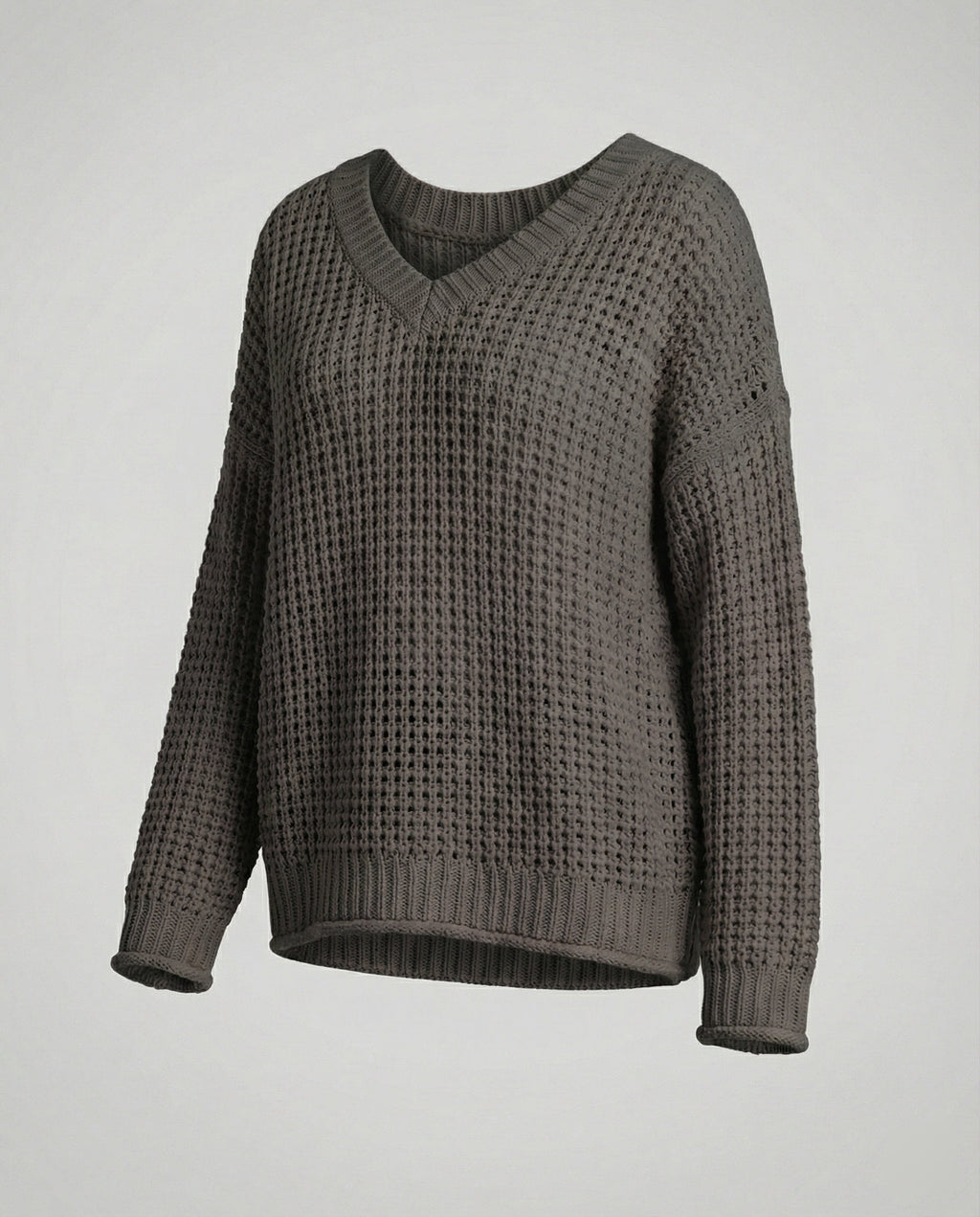 oversized Pullover mit V-Ausschnitt