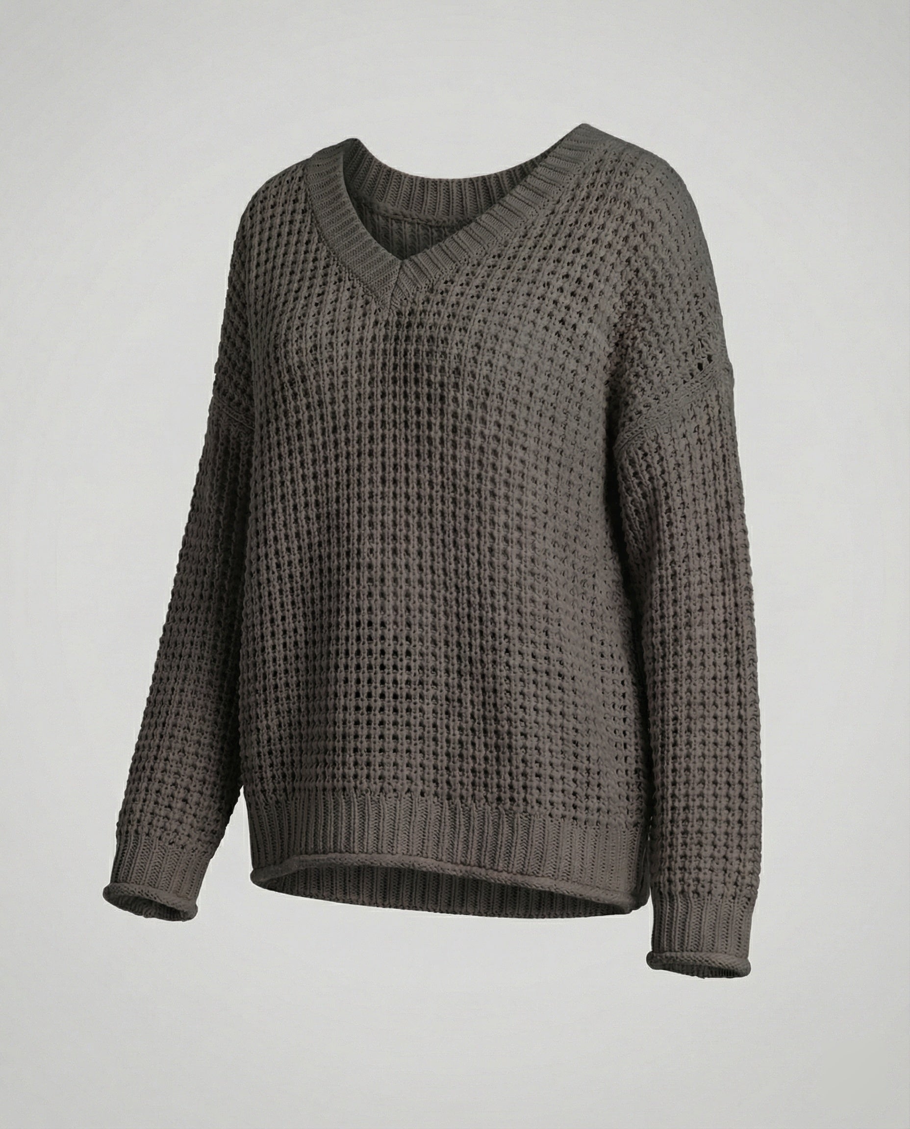 oversized Pullover mit V-Ausschnitt