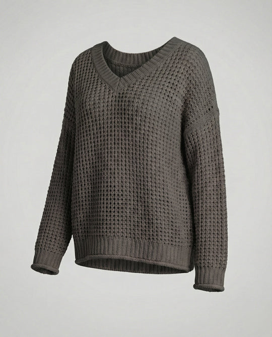 oversized Pullover mit V-Ausschnitt
