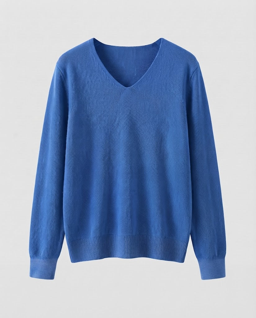 Damen Feinstrick-V-Ausschnitt-Pullover aus kuscheligem Angora-Mix Shop Nory