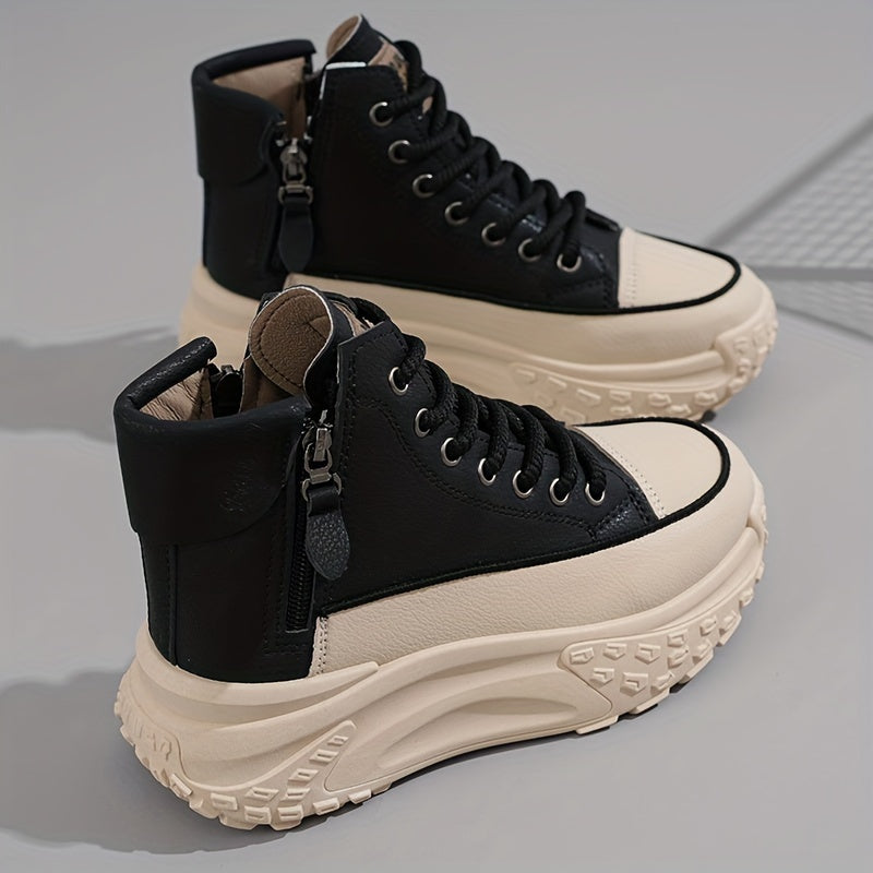 Lässige Plateau Knöchelhohe Sneaker