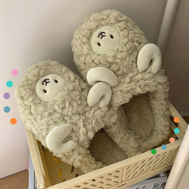Bequeme Damen Hausschuhe mit Tiermuster