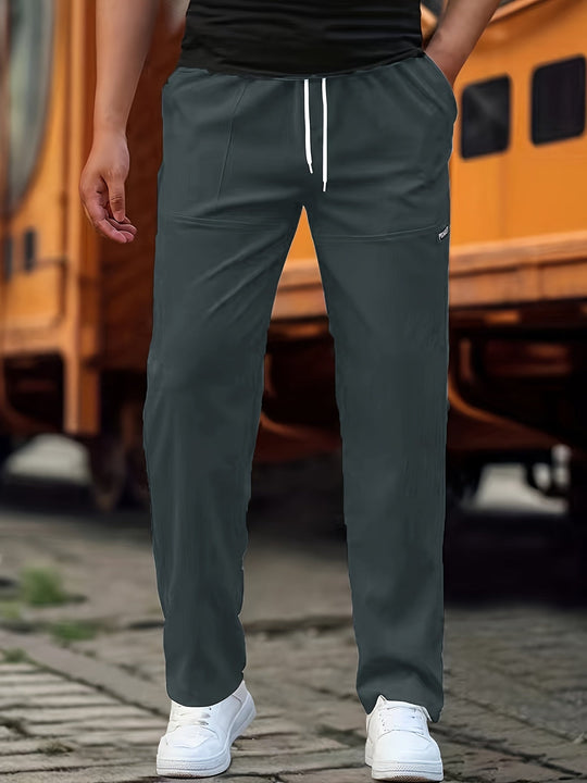 Stilvolle Kordelzug Athletische Hosen mit Taschen für Herren