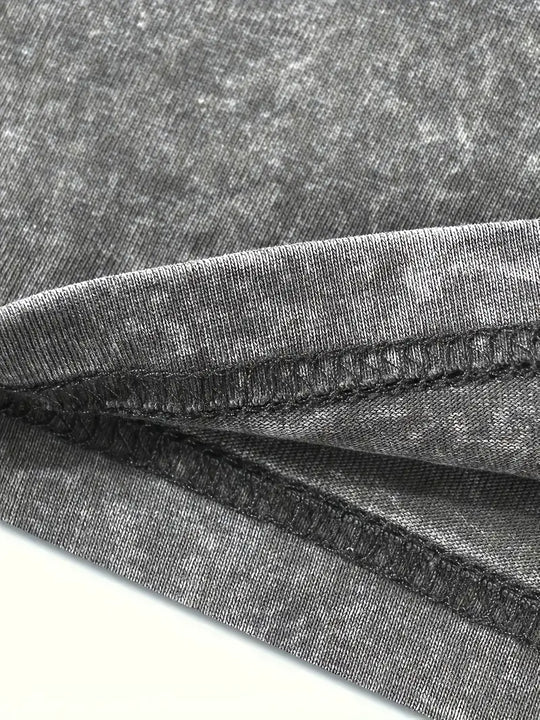 Baumwoll-T-Shirt mit Rundhalsausschnitt