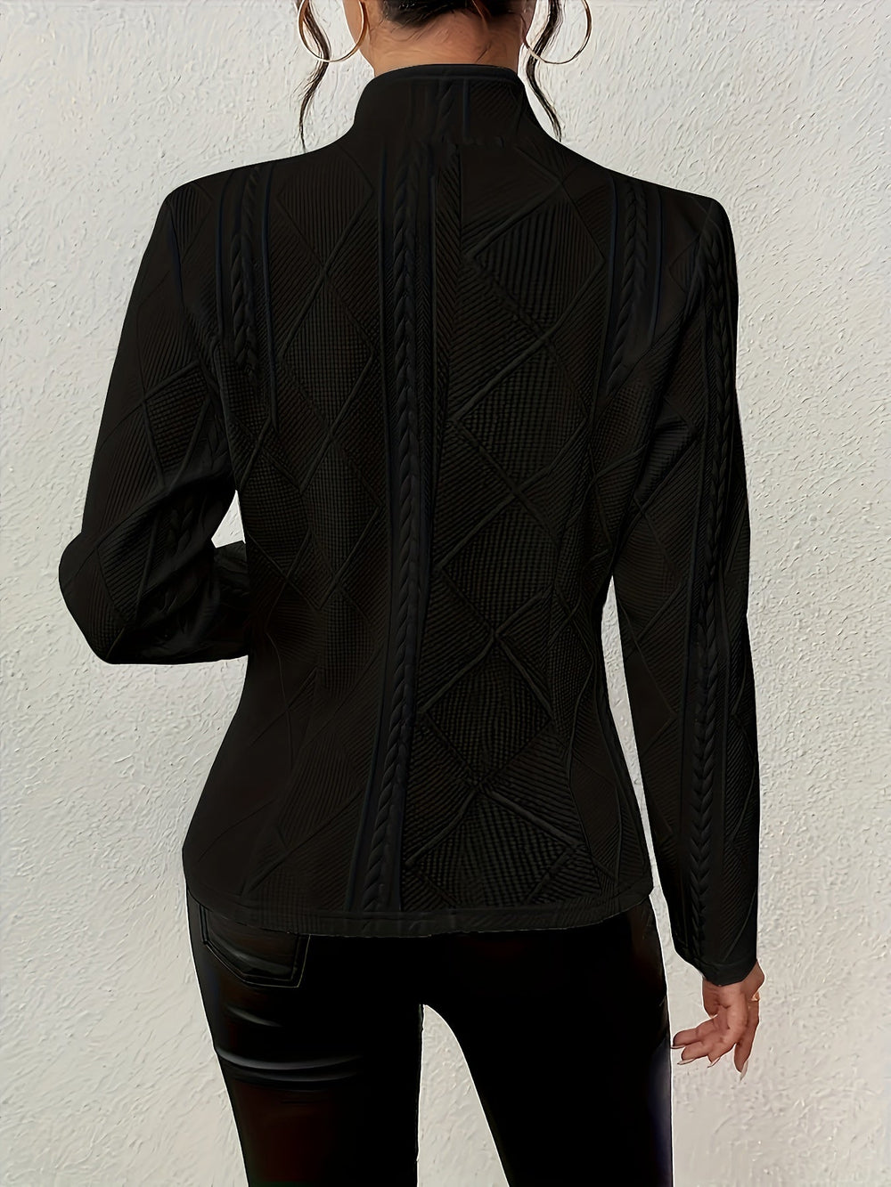 Eleganter Blazer Texturiertes Design Moderne Silhouette