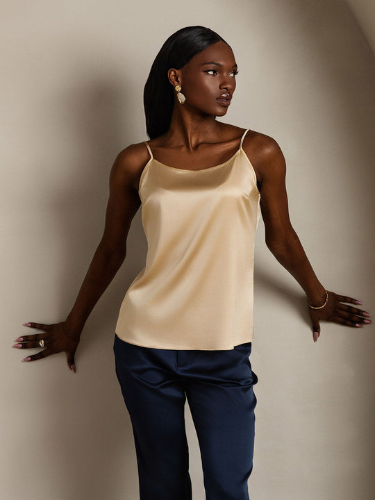 Seide Entspannt Spaghettiträger Camisole Top
