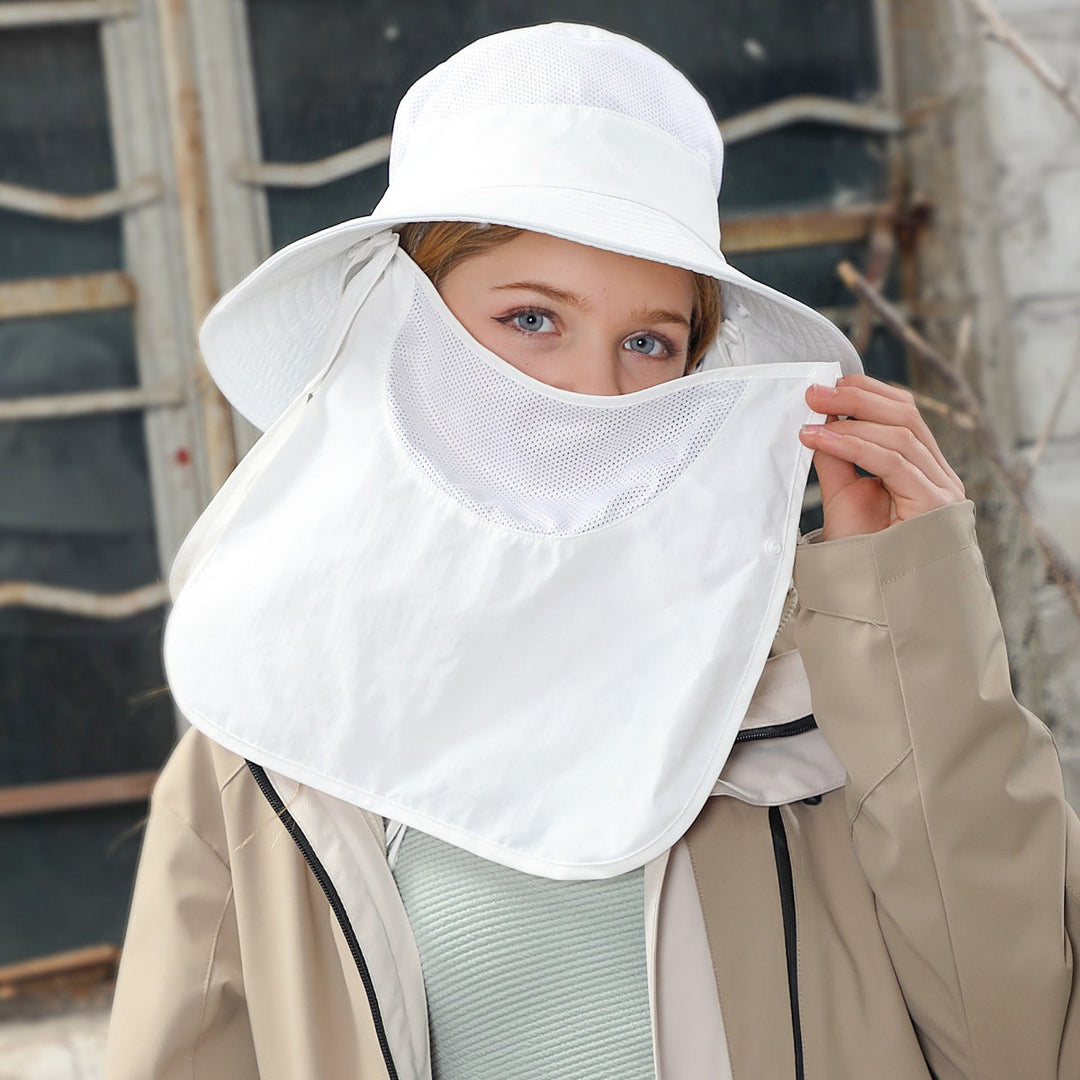 Shopnory | Vollabdeckung Gesicht Sonnenschutz Maske im Freien UV Eimer Hut