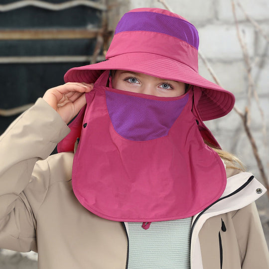 Shopnory | Vollabdeckung Gesicht Sonnenschutz Maske im Freien UV Eimer Hut