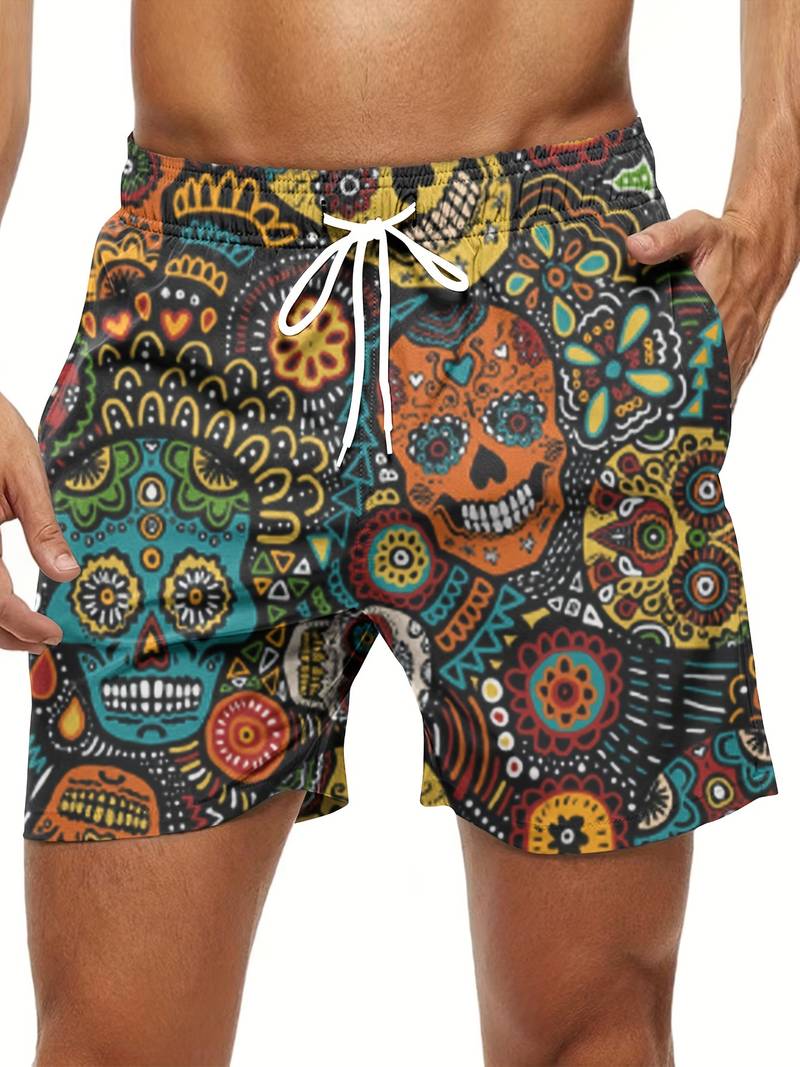 Trendige Hawaii-Shorts Mit Kordelzug