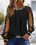 Stylisches Netzoberteil mit Pailletten