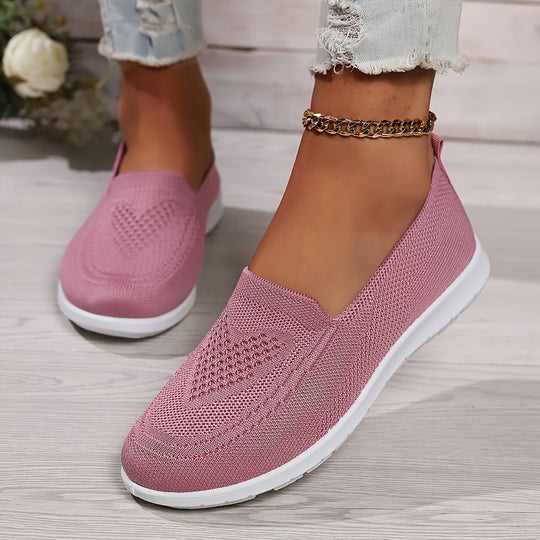 Einfarbige Gestrickte Sneaker Für Damen