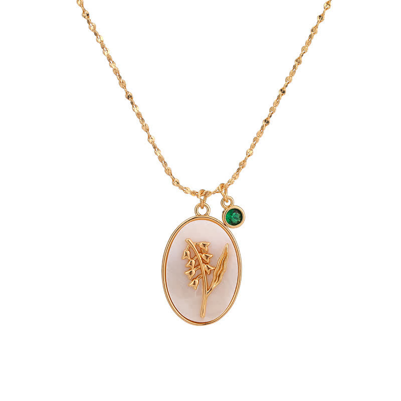 Geburtsstein- und Geburtsblumen-Halskette – Aurora | Shop Nory