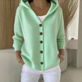 Hoodie-Cardigan mit Knöpfen