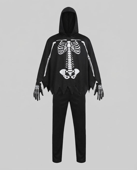 Herren Skelett Halloween Kostüm mit Kapuze Shop Nory