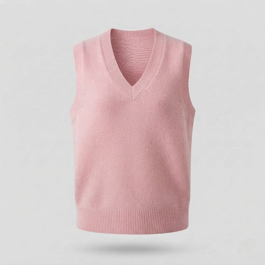 Damen Ärmellose Mohair‑Optik Longweste mit tiefem V‑Ausschnitt und weichem Fall Shop Nory