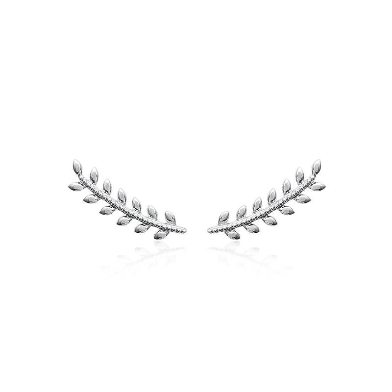 Ohrklemme Blätter aus Silber - Ear Climber - Ohrschieber Silber | Shop Nory