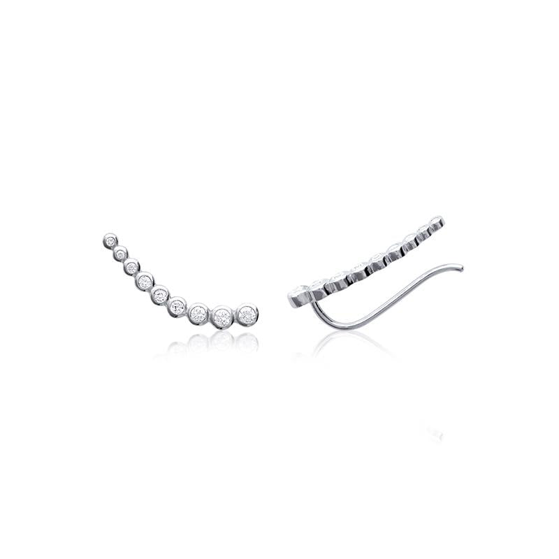 Ohrklemme mit Zirkonia aus Silber - Ear Climber - Ohrschieber Steine | Shop Nory