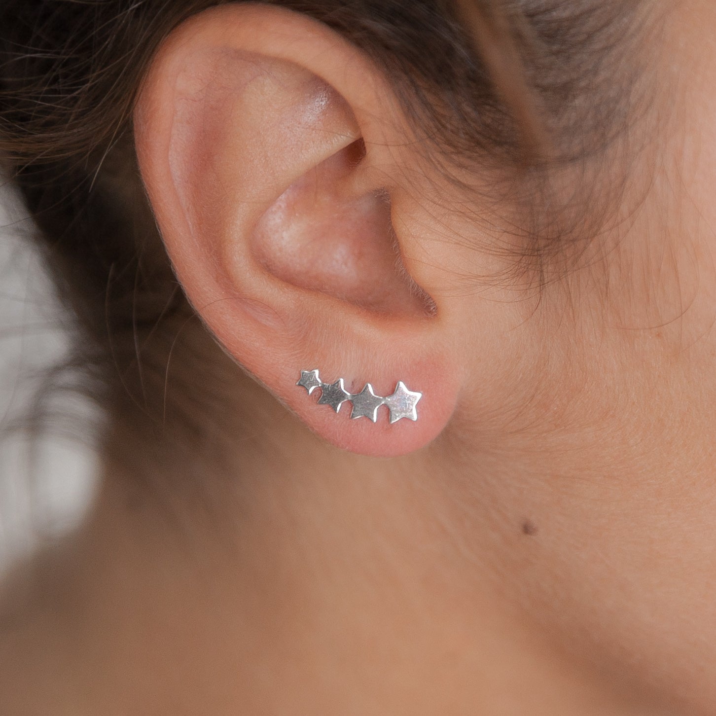 Stern Ohrklemmen für Damen aus Silber, Ear Climber | Shop Nory