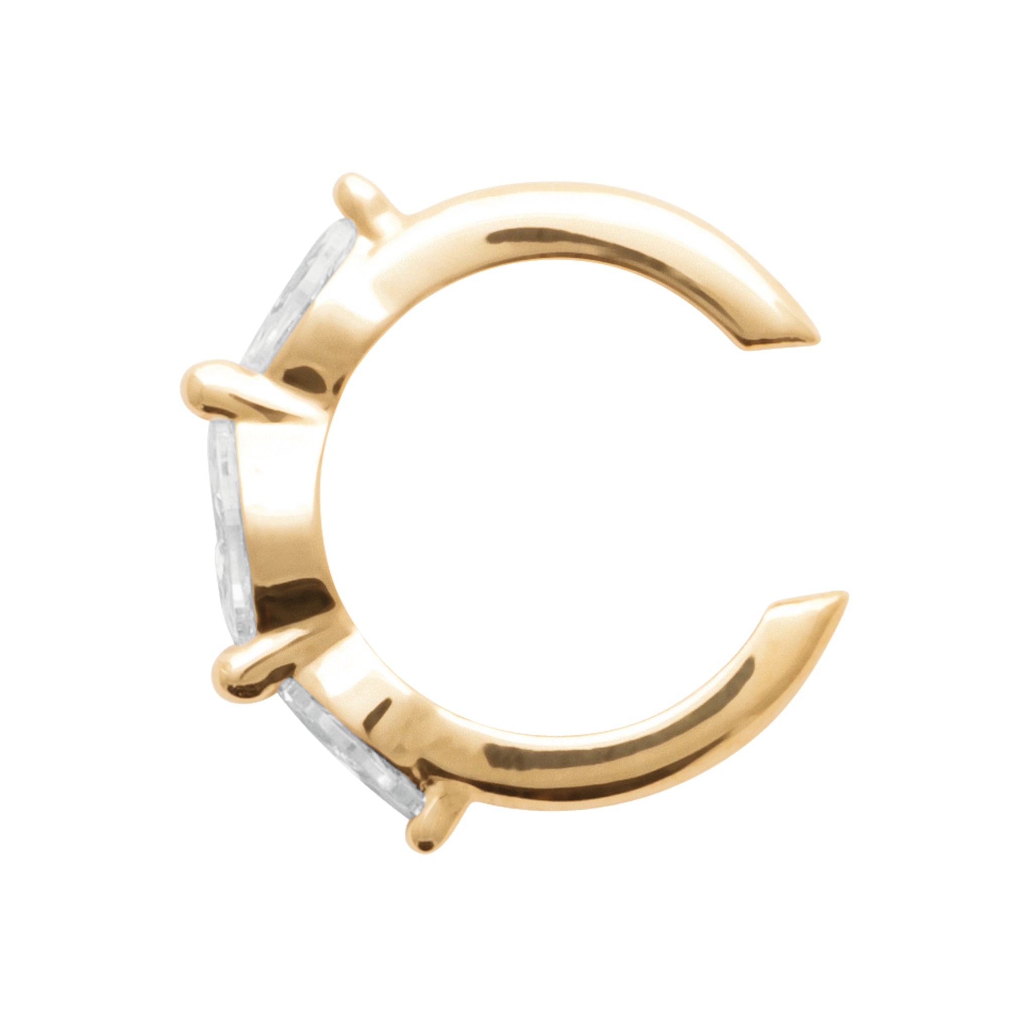 Ohr Manschette Ohrring mit Zirkonia - 16K Vergoldet | Shop Nory