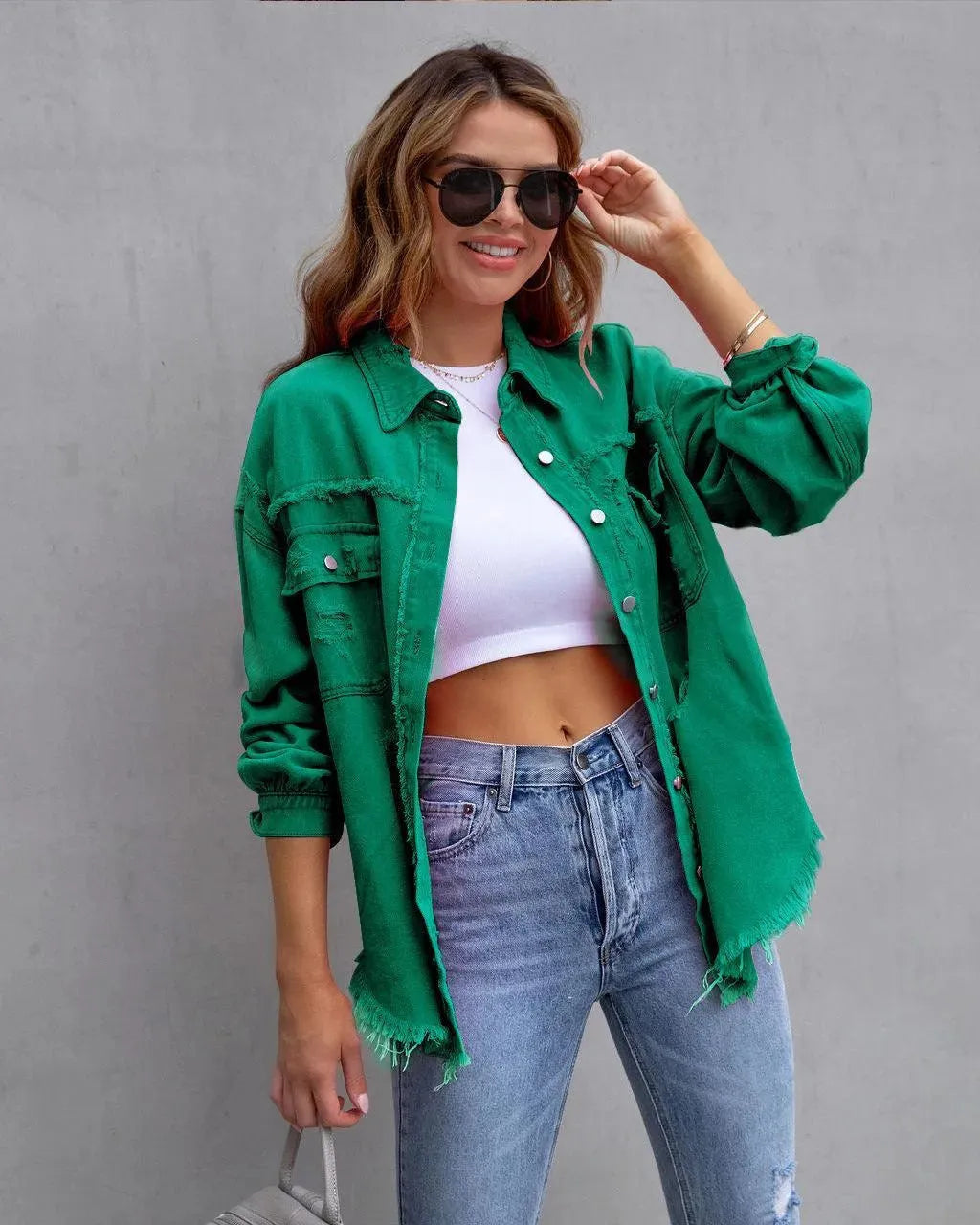 Damenbluse Aus Denim