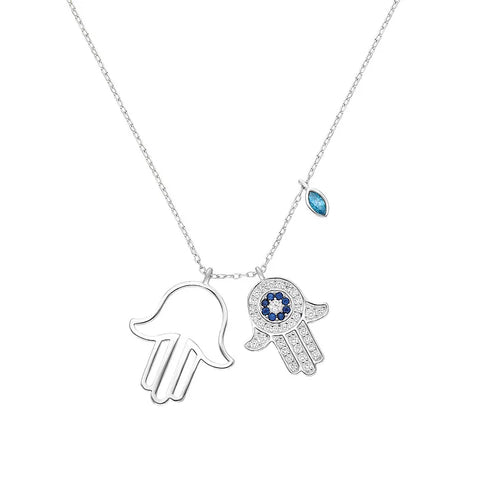 Kette mit Fatimas Hand und Bösem Blick  | Shop Nory