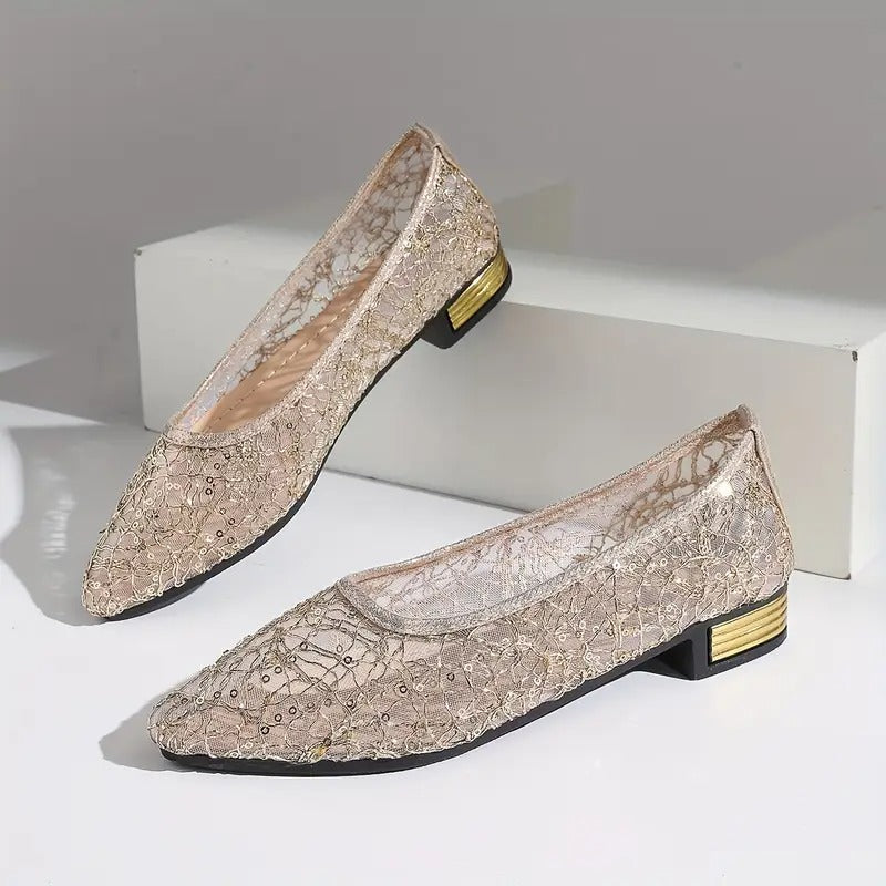 Orthopädische Ballerinas mit Spitze