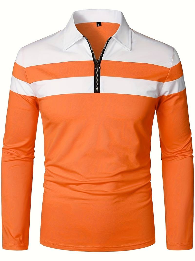 langärmliges poloshirt mit reißverschluss