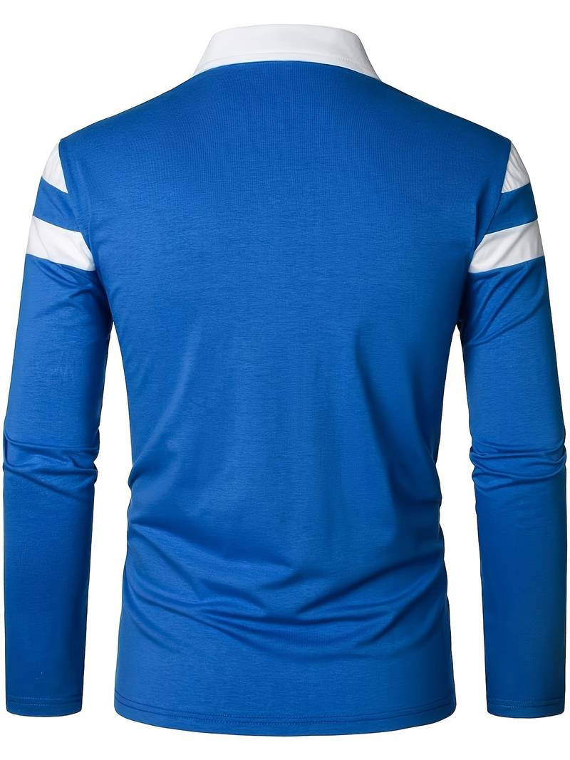 langärmliges poloshirt mit reißverschluss