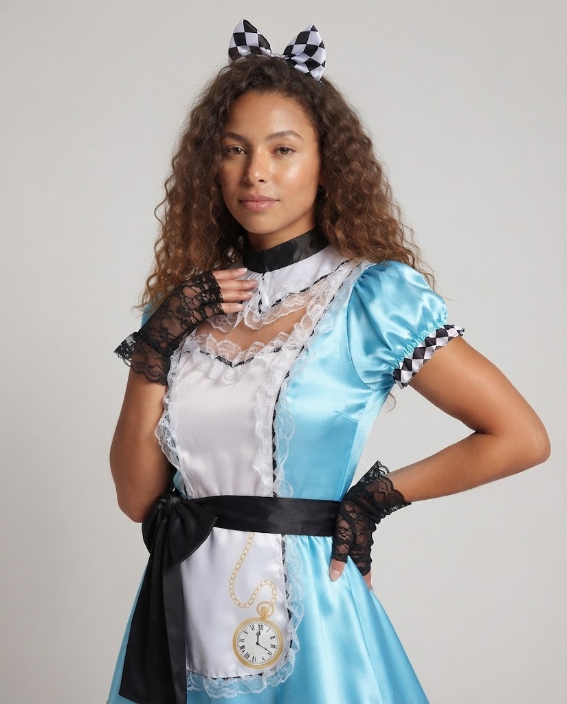 Fantasievolles Kostüm für Damen als Alice im Wunderland Shop Nory