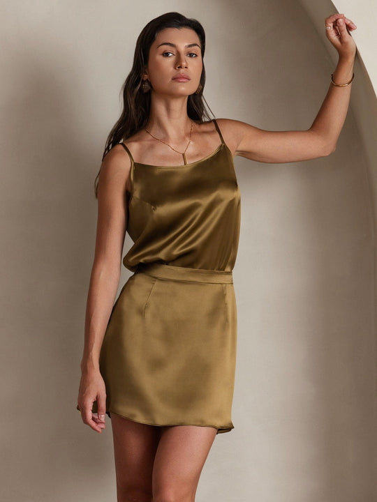 Seide Entspannt Spaghettiträger Camisole Top