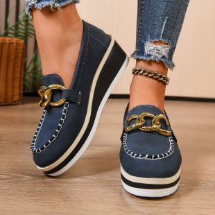 Orthopädische Slipper mit dicker Sohle und Ketten