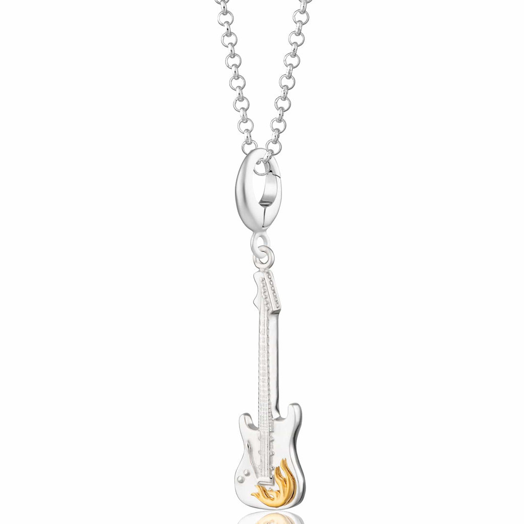 Silberne E-Gitarre Charm Halskette | Shop Nory