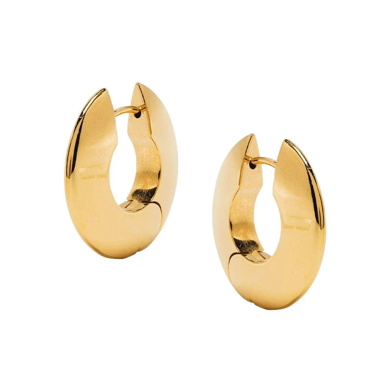 Elegante geometrische glänzende Creolen | Shop Nory