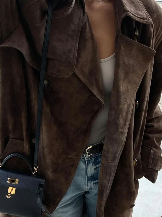 Vegan leder mantel für Frauen Emilie