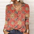 Bedruckte Bluse Im Ethno-Stil
