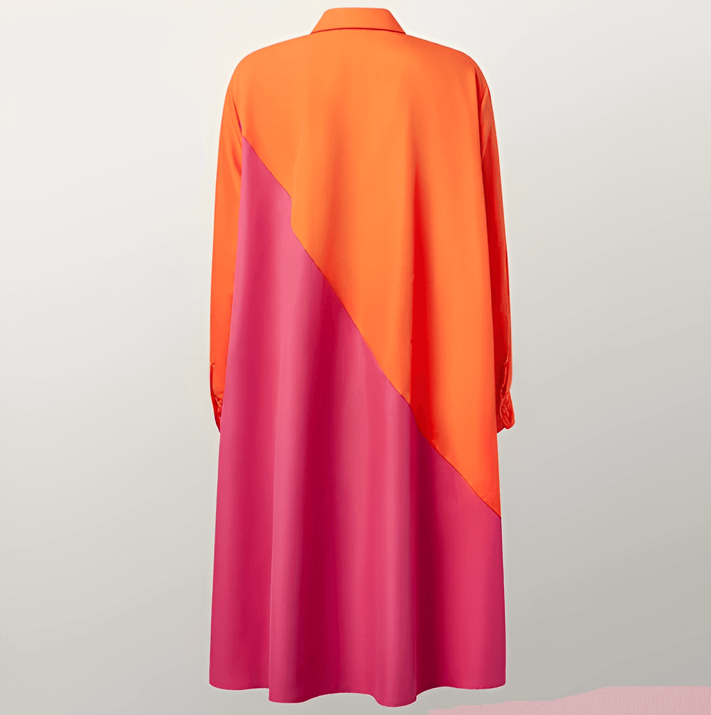 Stilvolles Hemdblusenkleid mit 3/4-Ärmeln
