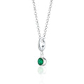 Mai Geburtsstein Charms Halskette (Smaragd) | Shop Nory
