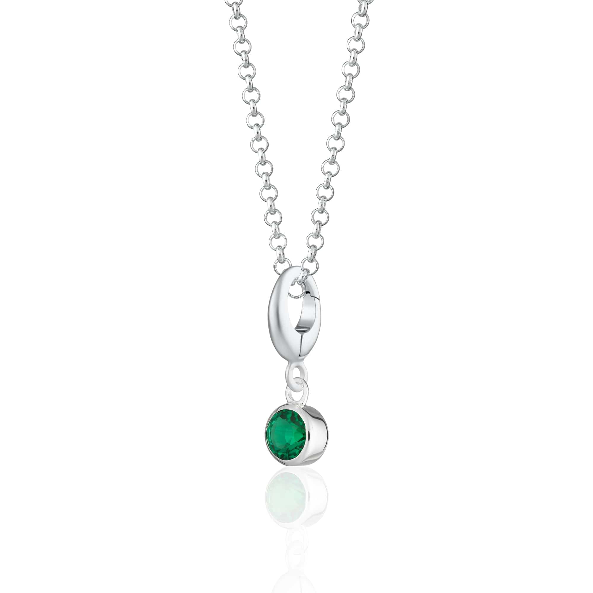 Mai Geburtsstein Charms Halskette (Smaragd) | Shop Nory