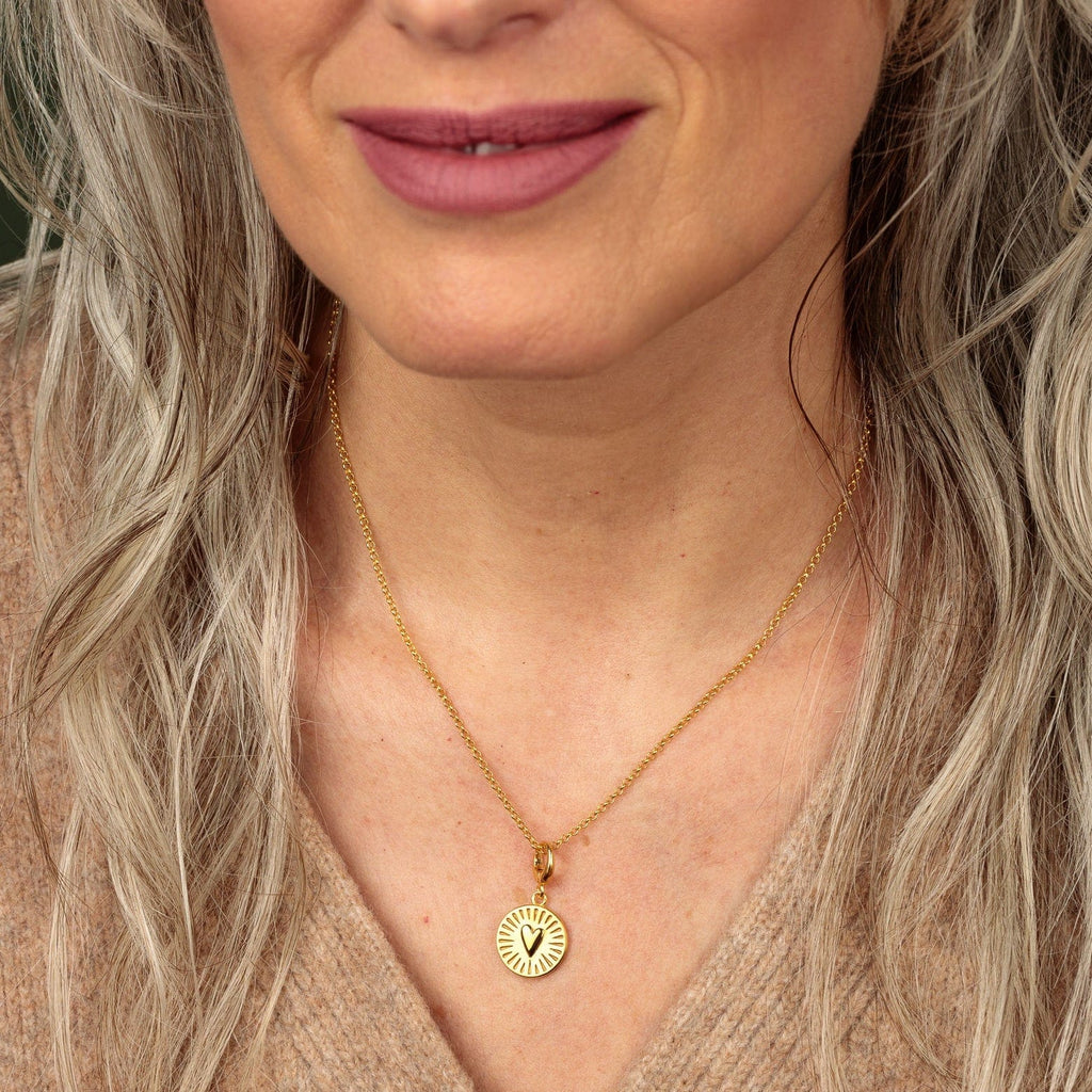 Gold Du hast mein Herz Charm Halskette | Shop Nory