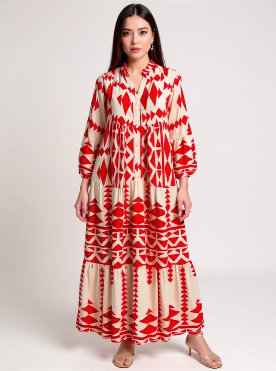 Bedrucktes Hemdkleid