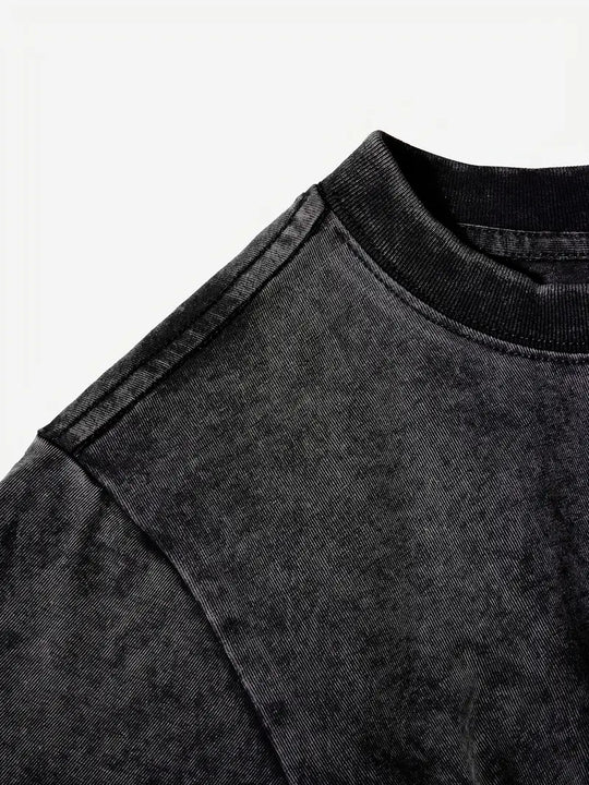 Baumwoll-T-Shirt mit Rundhalsausschnitt