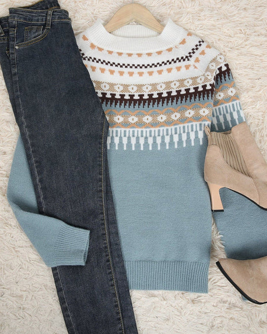 Stilvolle gShopnoryeizte Boho Pullover