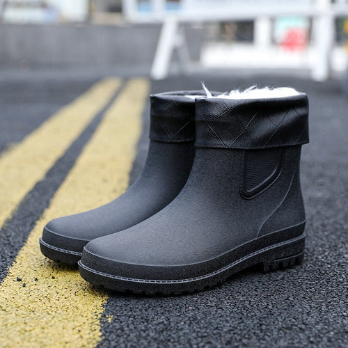 Halbhohe Wasserdichte Herren-Regenstiefel